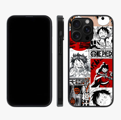 Strawhat Chaos Panels Glass Case displayed upright for full design visibility and premium finish.