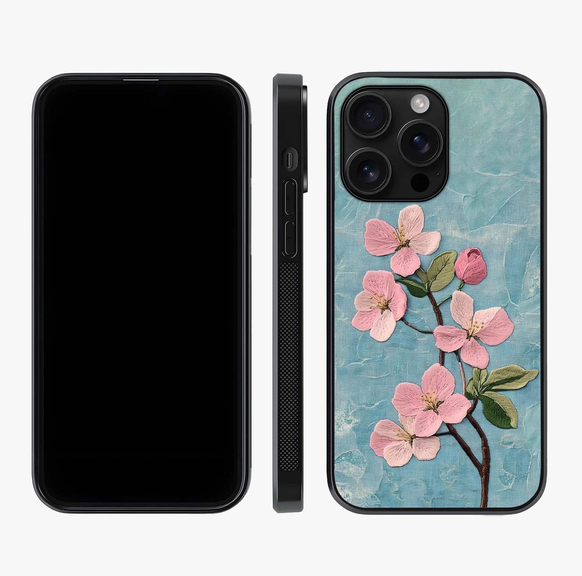 Threaded Blossom Breeze Glass Case displayed upright for full design visibility and premium finish.