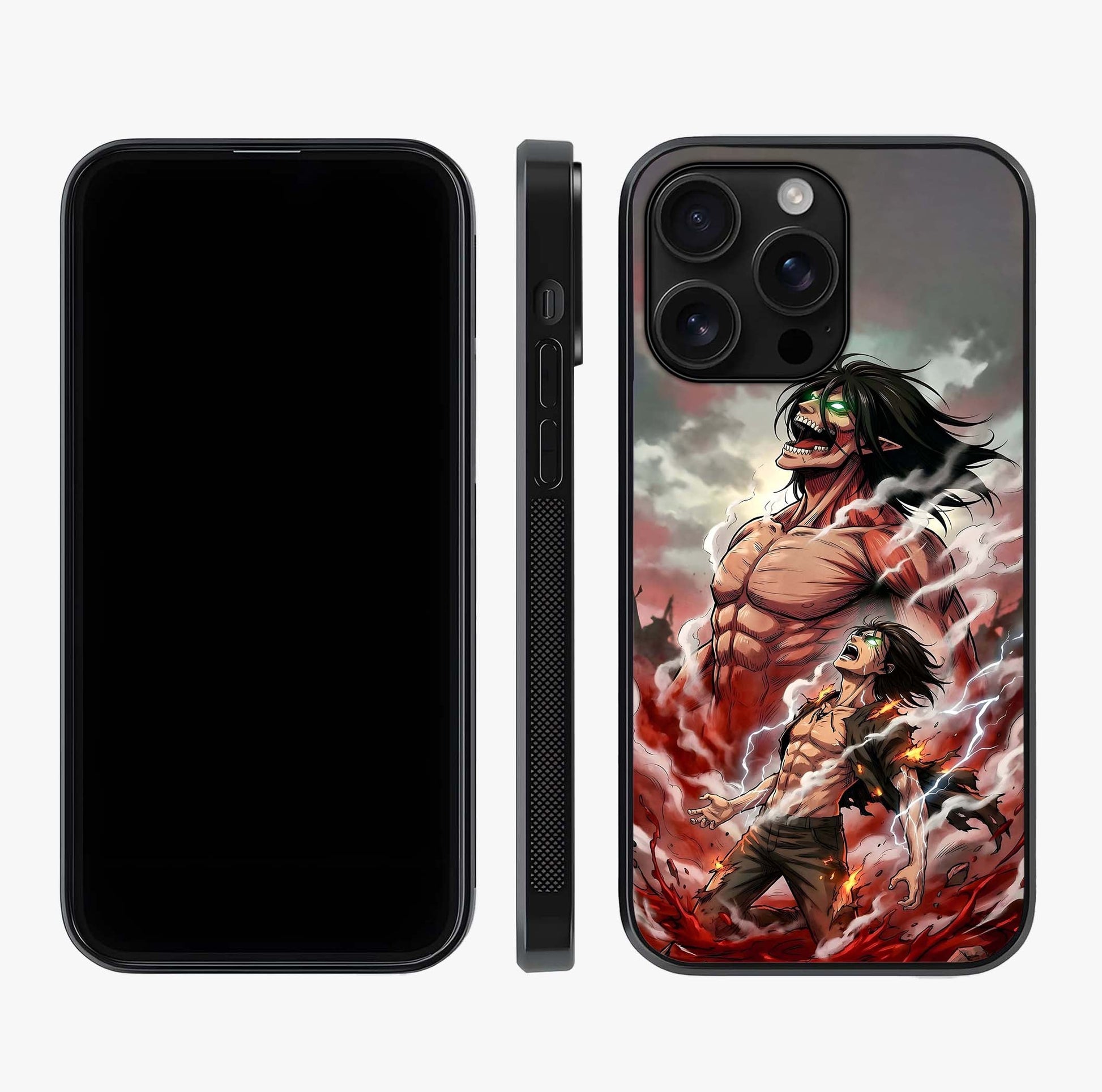 Titan Awakening Fury Glass Case displayed upright for full design visibility and premium finish.