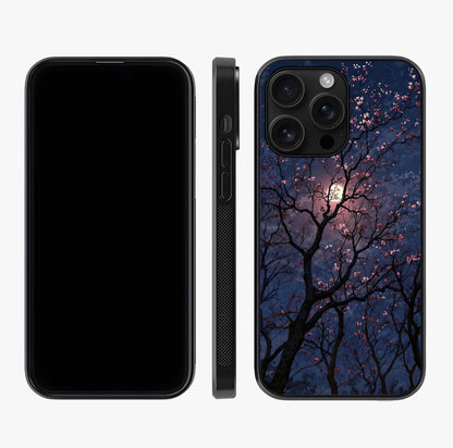 Twilight Sakura Serenade Glass Case displayed upright for full design visibility and premium finish.