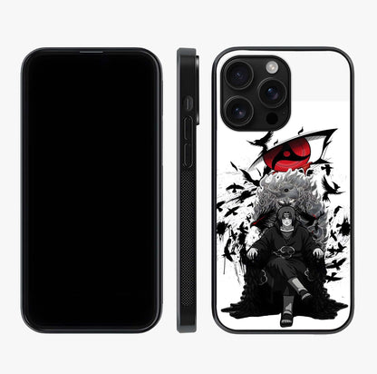 Uchiha Shadow Throne Glass Case displayed upright for full design visibility and premium finish.