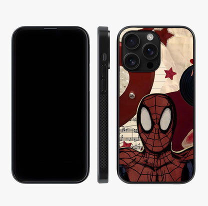Web Warrior Vibes Glass Case displayed upright for full design visibility and premium finish.