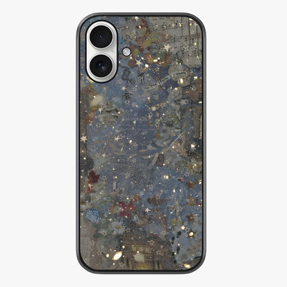 Aesthetic Astrolophia Glass Case showing full back design in clean flat view with glossy glass finish.