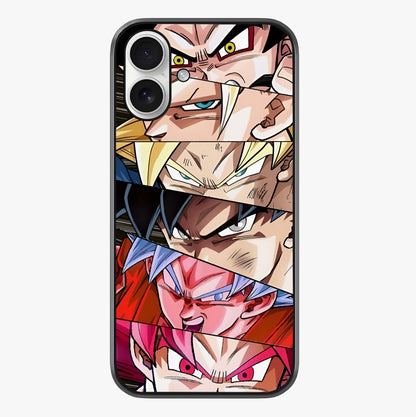Anime Character Glass Case showing full back design in clean flat view with glossy glass finish.