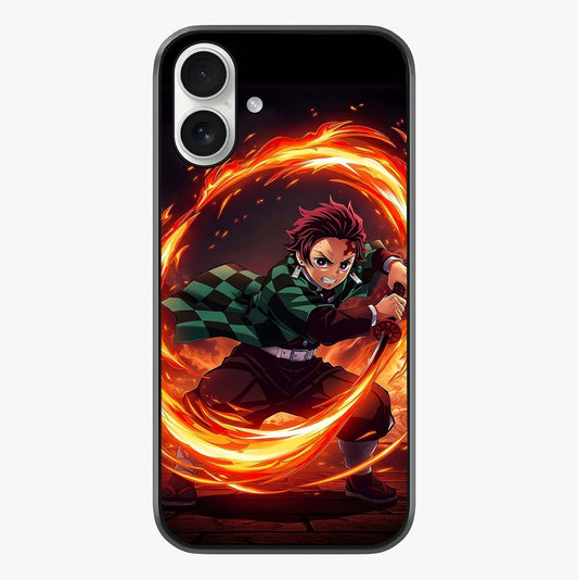 Blazing Sword Resolve Glass Case showing full back design in clean flat view with glossy glass finish.
