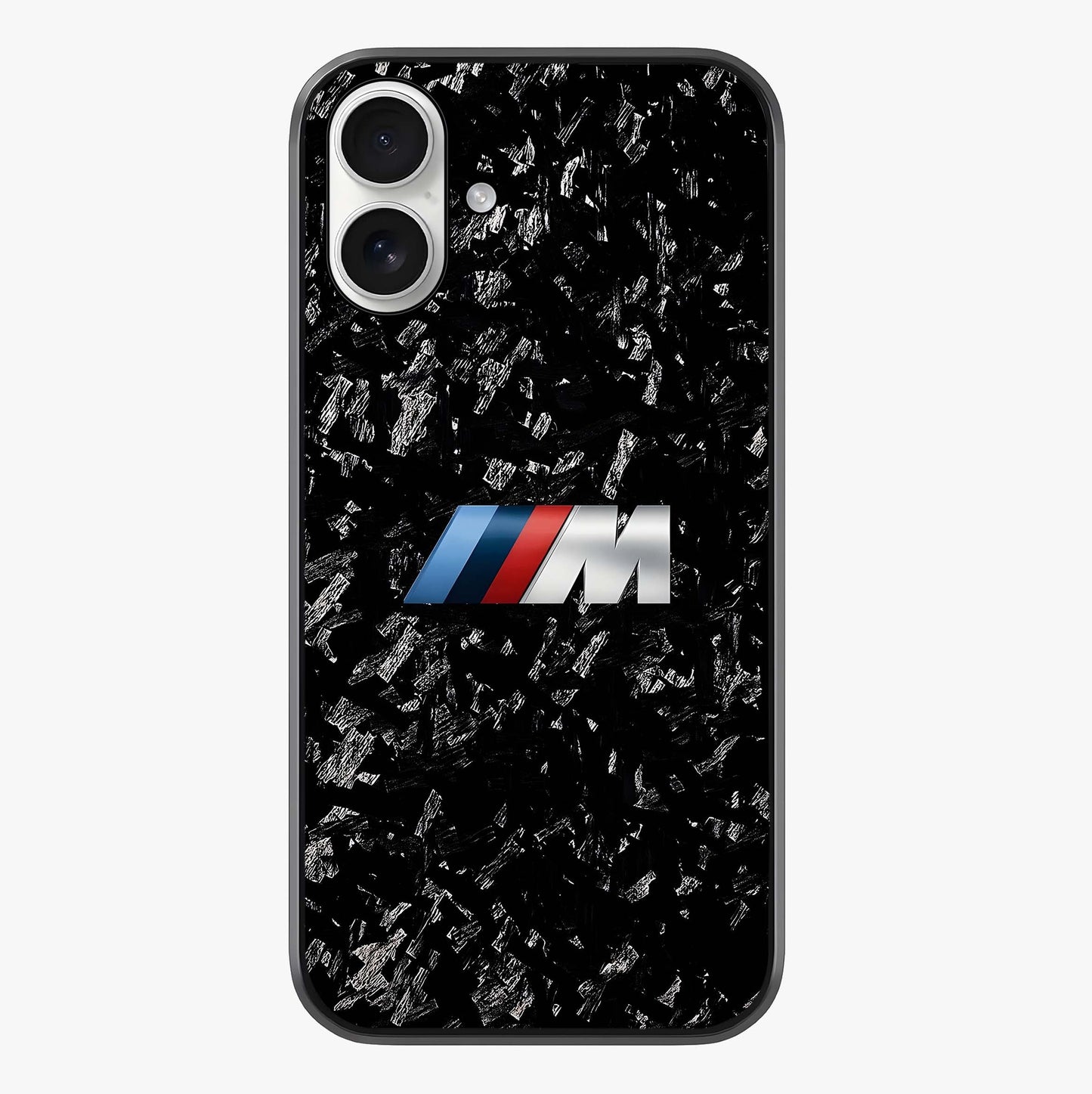 Carbon Speed Mark Glass Case showing full back design in clean flat view with glossy glass finish.