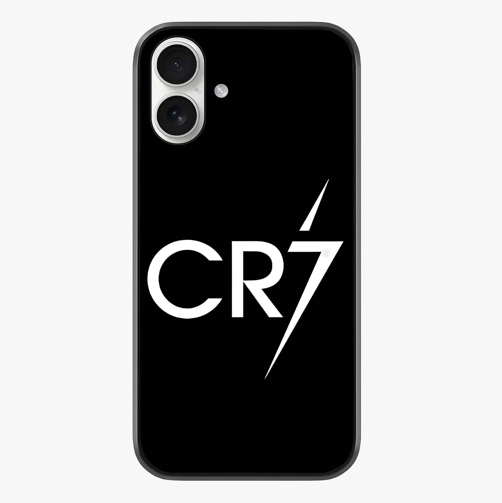 Cr7 Elite Strike Glass Case showing full back design in clean flat view with glossy glass finish.