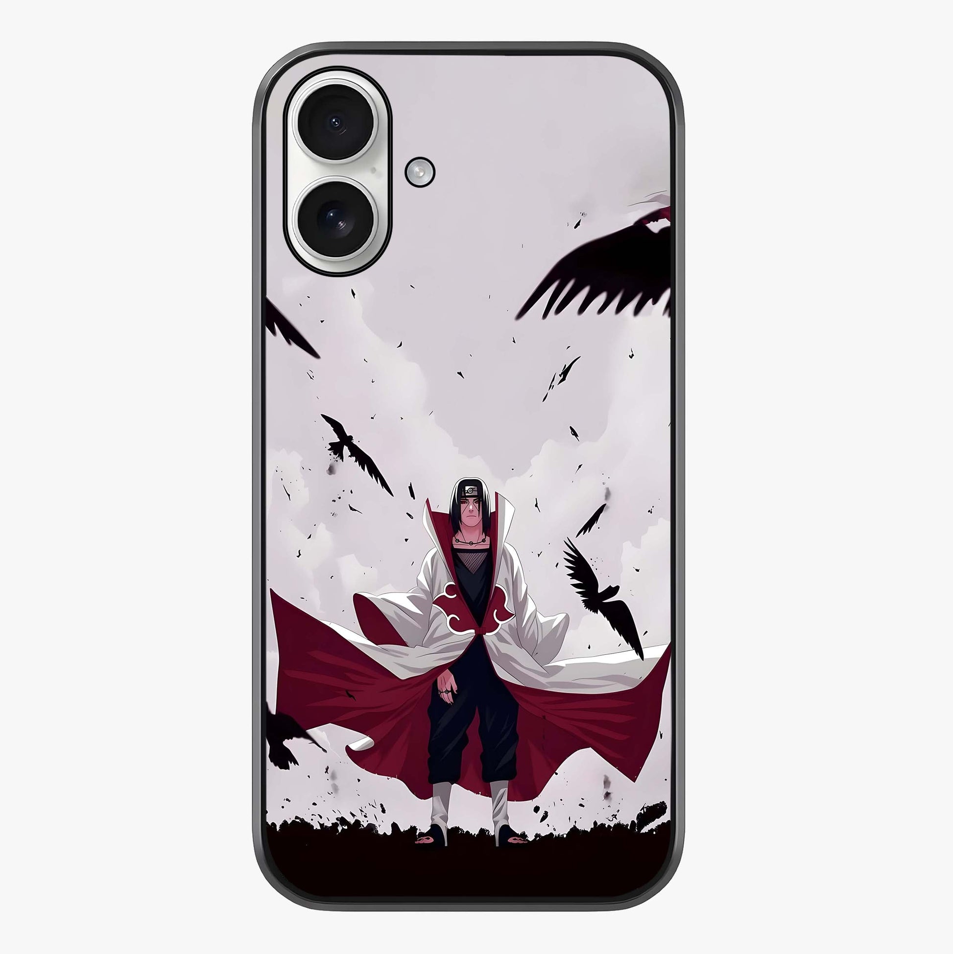 Crimson Crow Ascension Glass Case showing full back design in clean flat view with glossy glass finish.