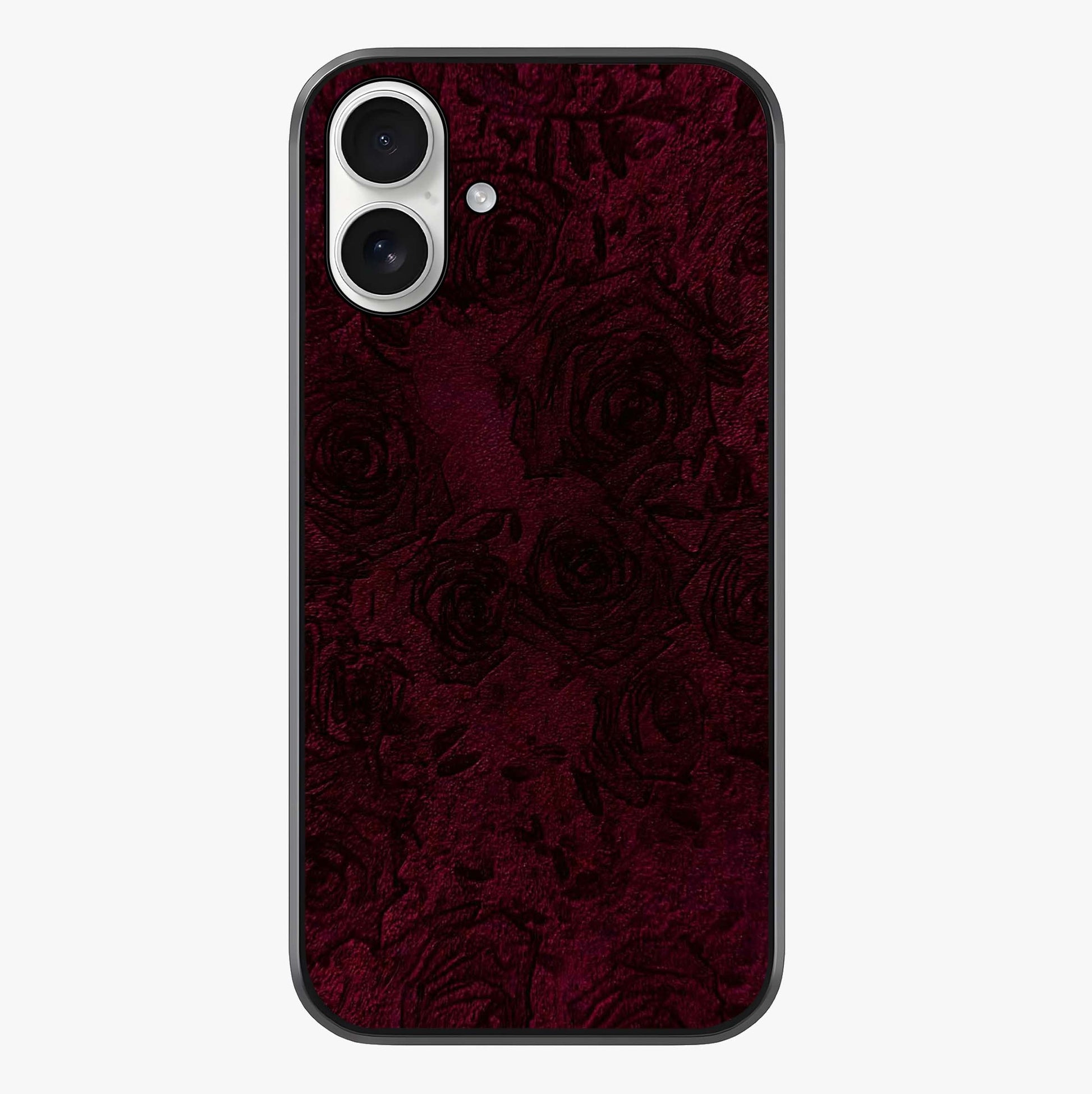 Crimson Fade Flow Glass Case showing full back design in clean flat view with glossy glass finish.
