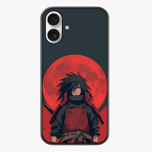 Crimson Moon Warlord Glass Case showing full back design in clean flat view with glossy glass finish.