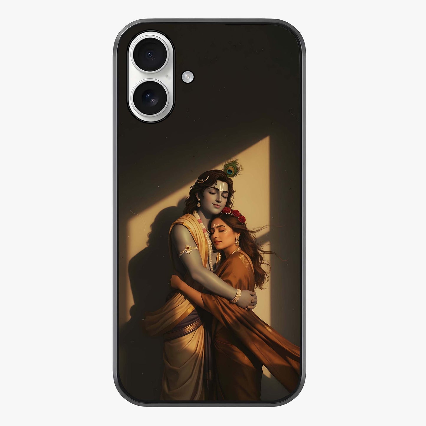 Divine Eternal Love Glass Case showing full back design in clean flat view with glossy glass finish.