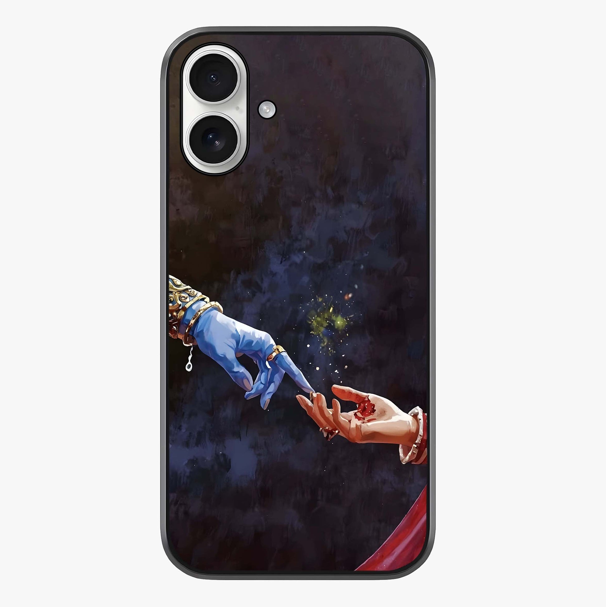 Divine Touch Eternal Glass Case showing full back design in clean flat view with glossy glass finish.