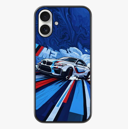 Drift Power Rush Glass Case showing full back design in clean flat view with glossy glass finish.