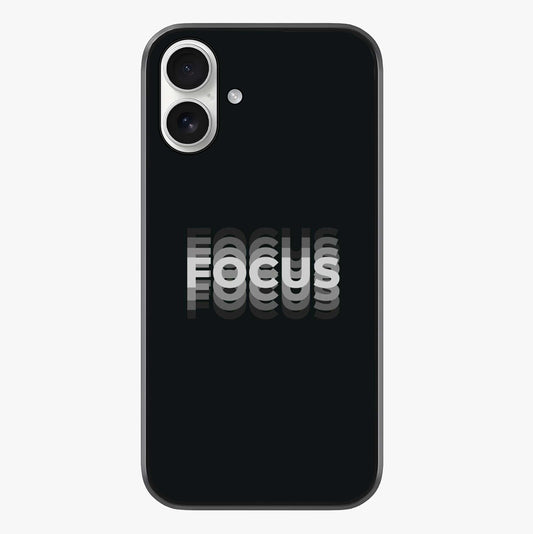 Focused Blade Discipline Glass Case showing full back design in clean flat view with glossy glass finish.