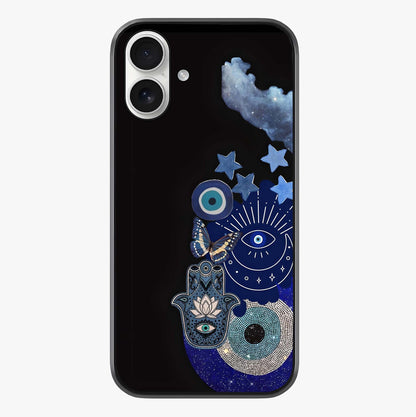 Galactic Charm Cluster Glass Case showing full back design in clean flat view with glossy glass finish.