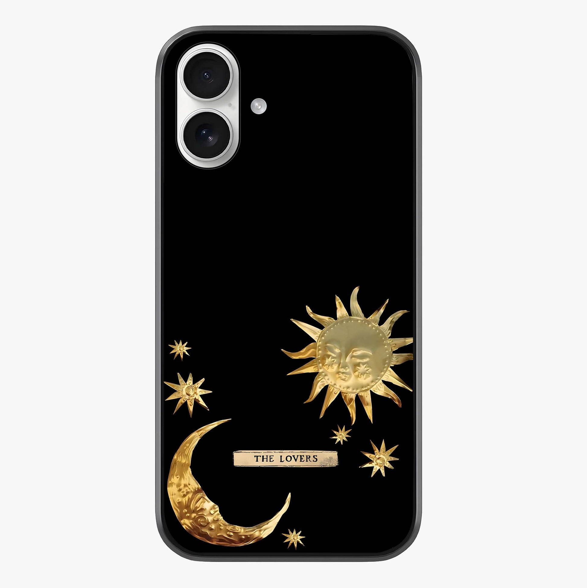Gold Sun Blush Glass Case showing full back design in clean flat view with glossy glass finish.
