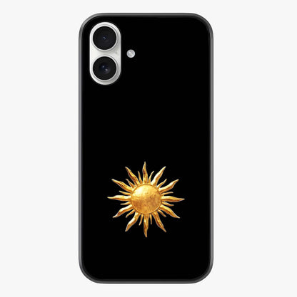 Golden Sun Majesty Glass Case showing full back design in clean flat view with glossy glass finish.