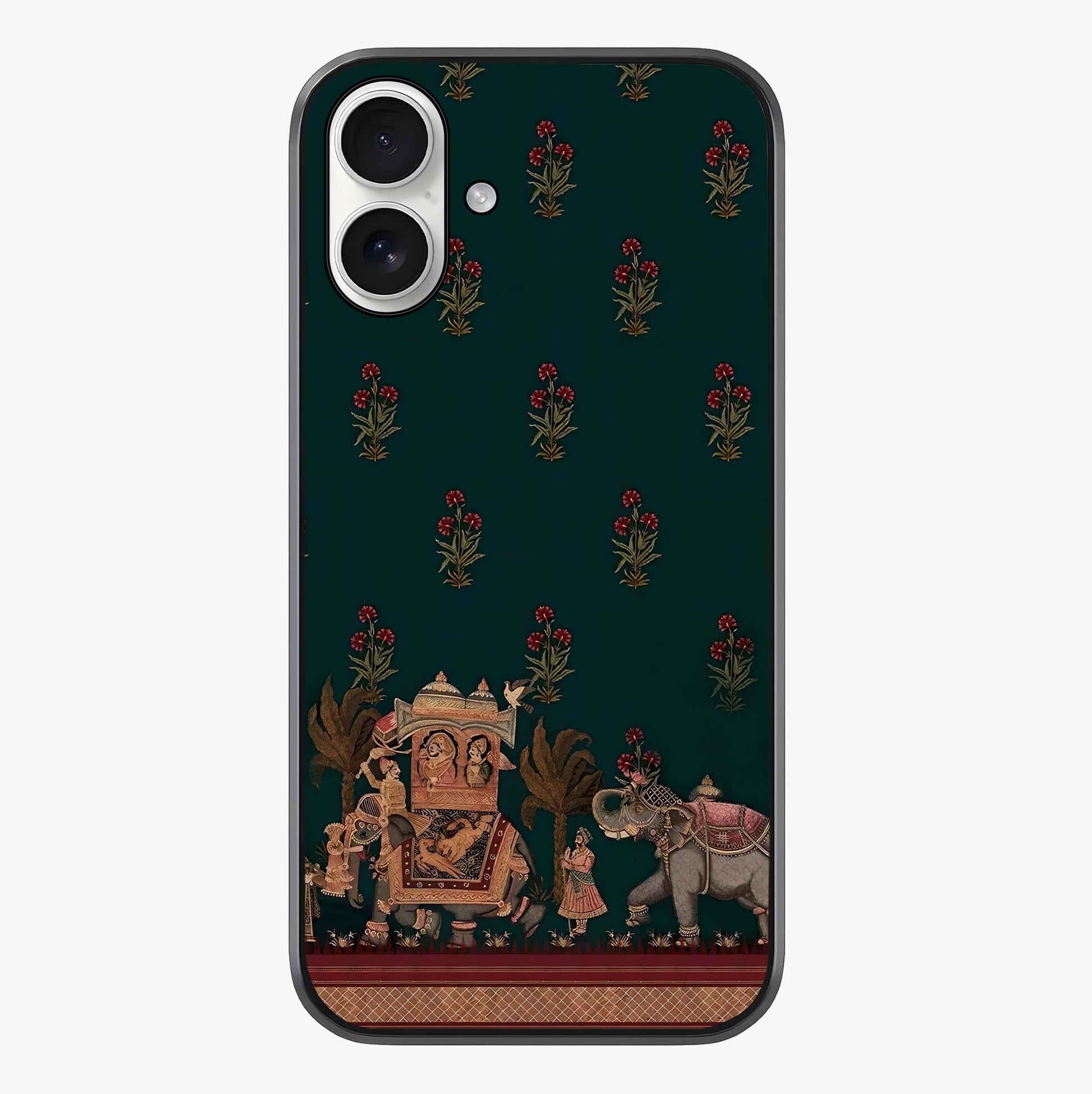 Macmerise Glass Case showing full back design in clean flat view with glossy glass finish.