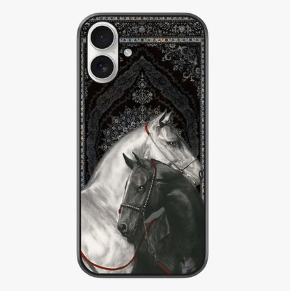 Majestic Ride Legacy Glass Case showing full back design in clean flat view with glossy glass finish.