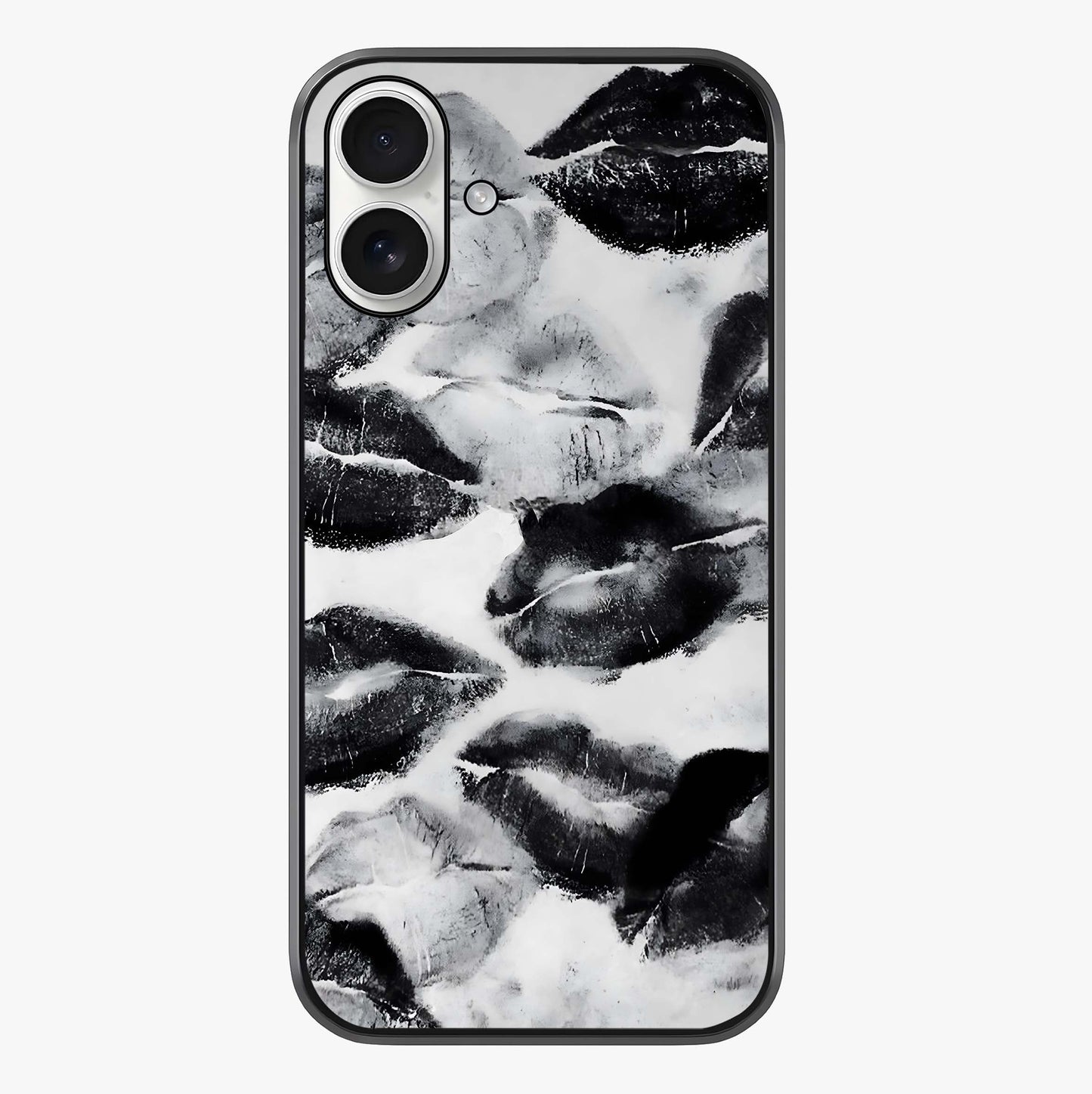 Midnight Kiss Marks Glass Case showing full back design in clean flat view with glossy glass finish.