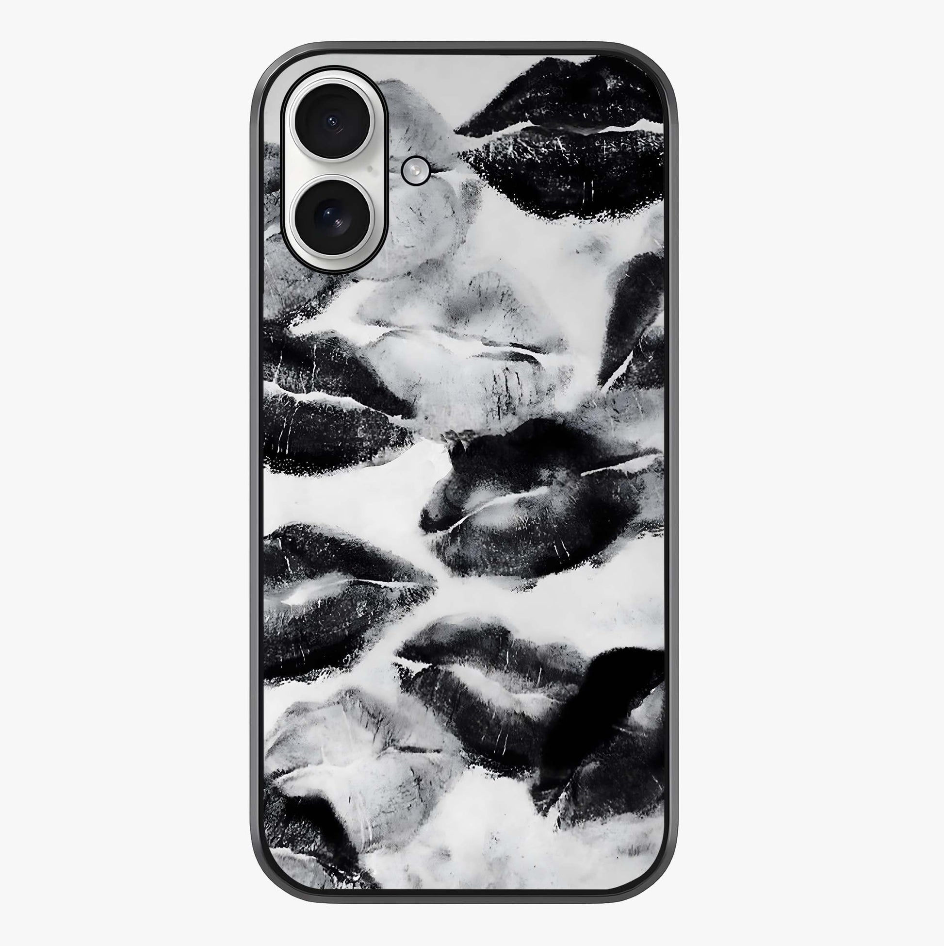 Midnight Kiss Marks Glass Case showing full back design in clean flat view with glossy glass finish.