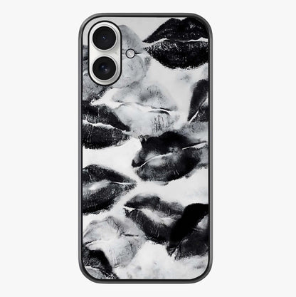 Midnight Kiss Marks Glass Case showing full back design in clean flat view with glossy glass finish.