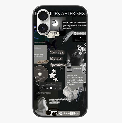Midnight Love Echo Glass Case showing full back design in clean flat view with glossy glass finish.