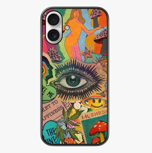 Mystic Eye Wonderland Glass Case showing full back design in clean flat view with glossy glass finish.
