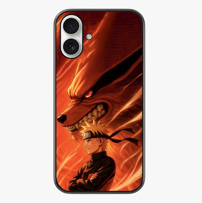 Nine Tails Legacy Glass Case showing full back design in clean flat view with glossy glass finish.