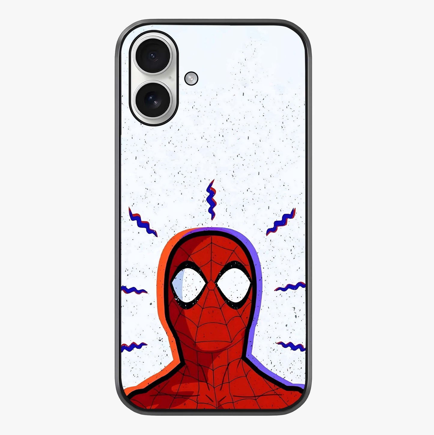 Omg Spiderman Glass Case showing full back design in clean flat view with glossy glass finish.