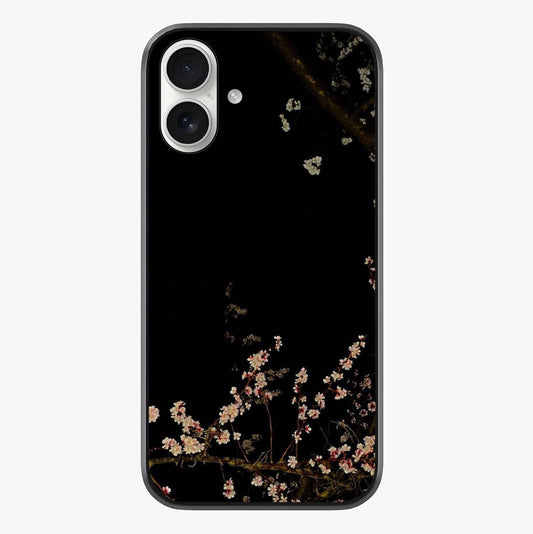 Petal Moon Light With Custom Name Glass Case showing full back design in clean flat view with glossy glass finish.