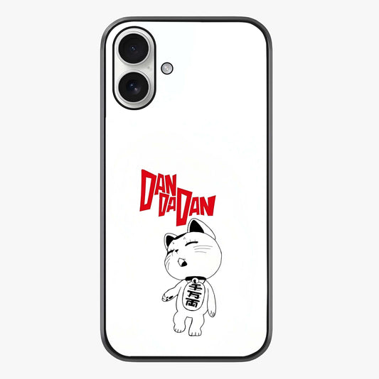 Playful Spirit Charm Glass Case showing full back design in clean flat view with glossy glass finish.