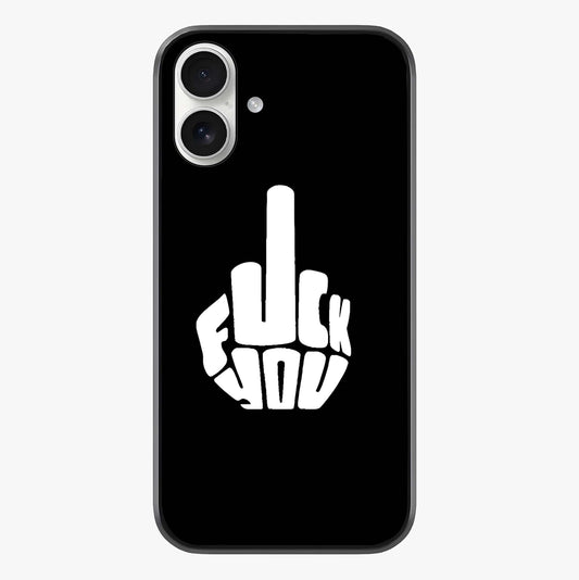 Rebel Mode On Glass Case showing full back design in clean flat view with glossy glass finish.