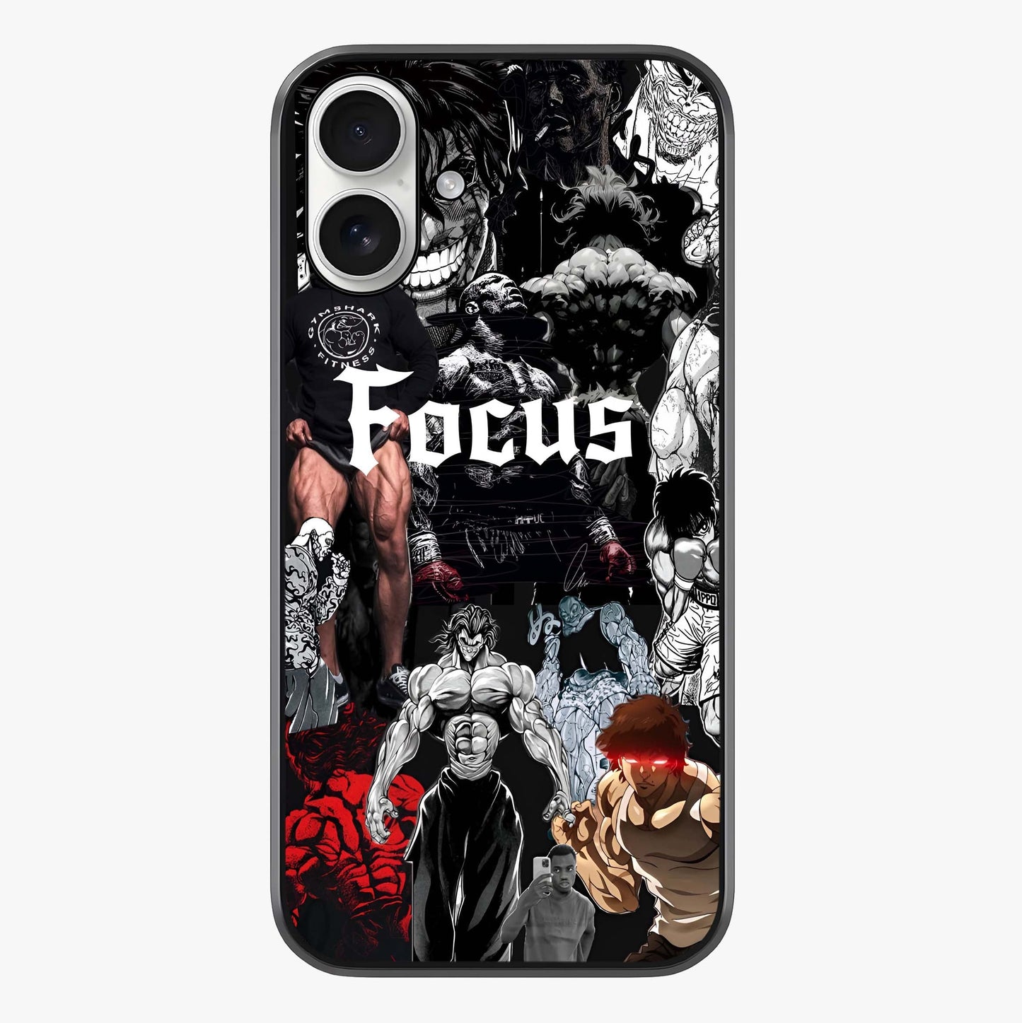 Relentless Power Focus Glass Case showing full back design in clean flat view with glossy glass finish.