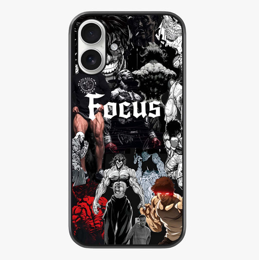Relentless Power Focus Glass Case showing full back design in clean flat view with glossy glass finish.