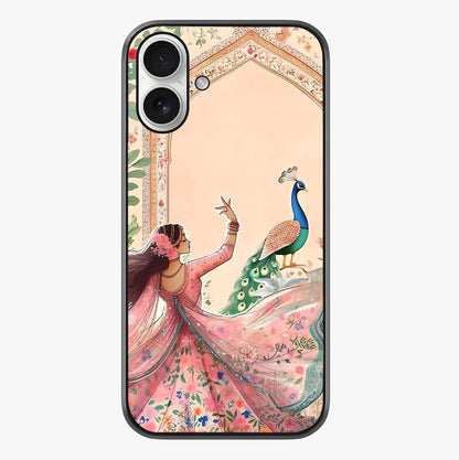 Royal Grace Muse Glass Case showing full back design in clean flat view with glossy glass finish.