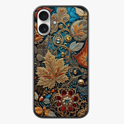 Royal Jewel Garden Glass Case showing full back design in clean flat view with glossy glass finish.