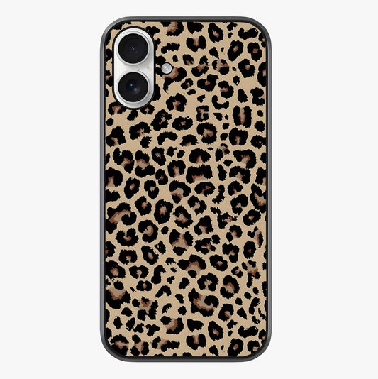 Savage Chic Pattern Glass Case showing full back design in clean flat view with glossy glass finish.