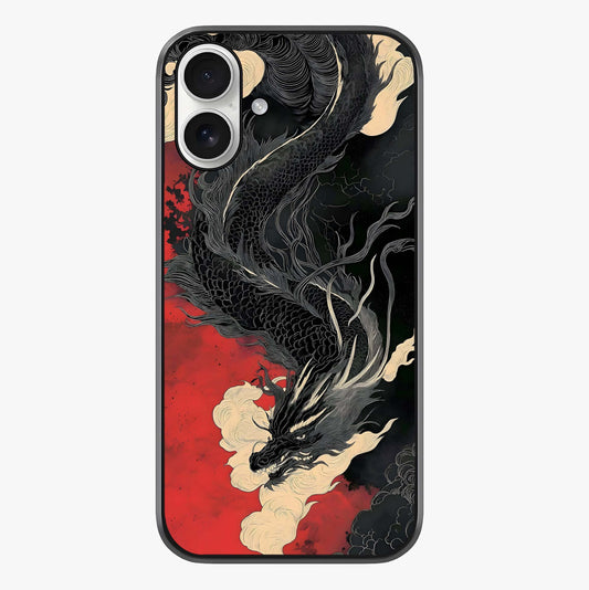 Shadow Dragon Fury Glass Case showing full back design in clean flat view with glossy glass finish.