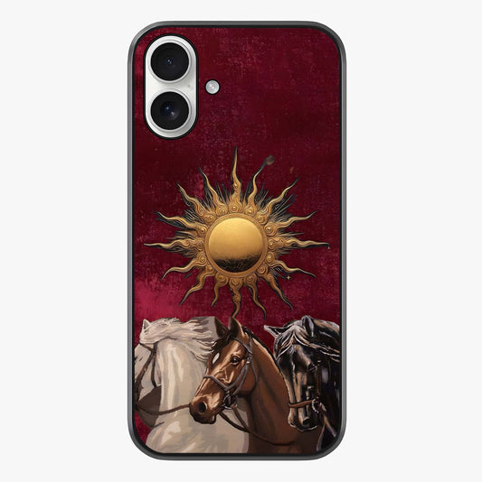Solar Riders Glass Case showing full back design in clean flat view with glossy glass finish.