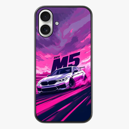 Velocity Drift Pulse Glass Case showing full back design in clean flat view with glossy glass finish.