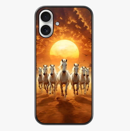 Wild Sunset Majesty Glass Case showing full back design in clean flat view with glossy glass finish.