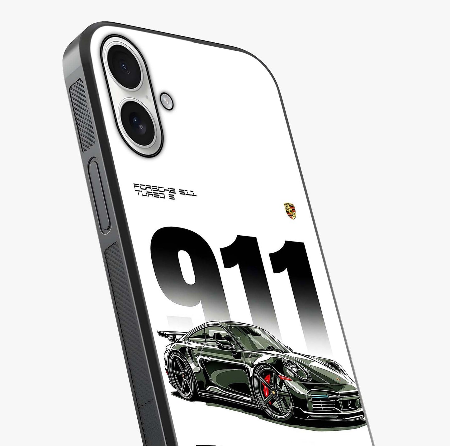 911 Turbo Dominance Glass Case captured at a warm angle highlighting gloss, texture and premium glass finish.