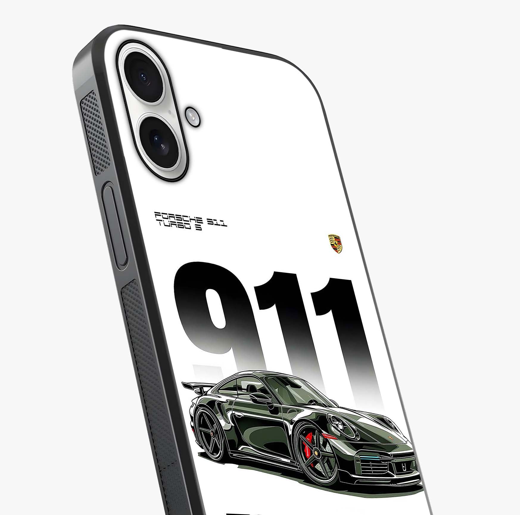 911 Turbo Dominance Glass Case captured at a warm angle highlighting gloss, texture and premium glass finish.