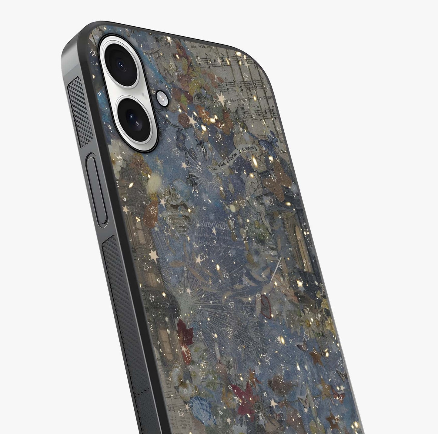 Aesthetic Astrolophia Glass Case captured at a warm angle highlighting gloss, texture and premium glass finish.