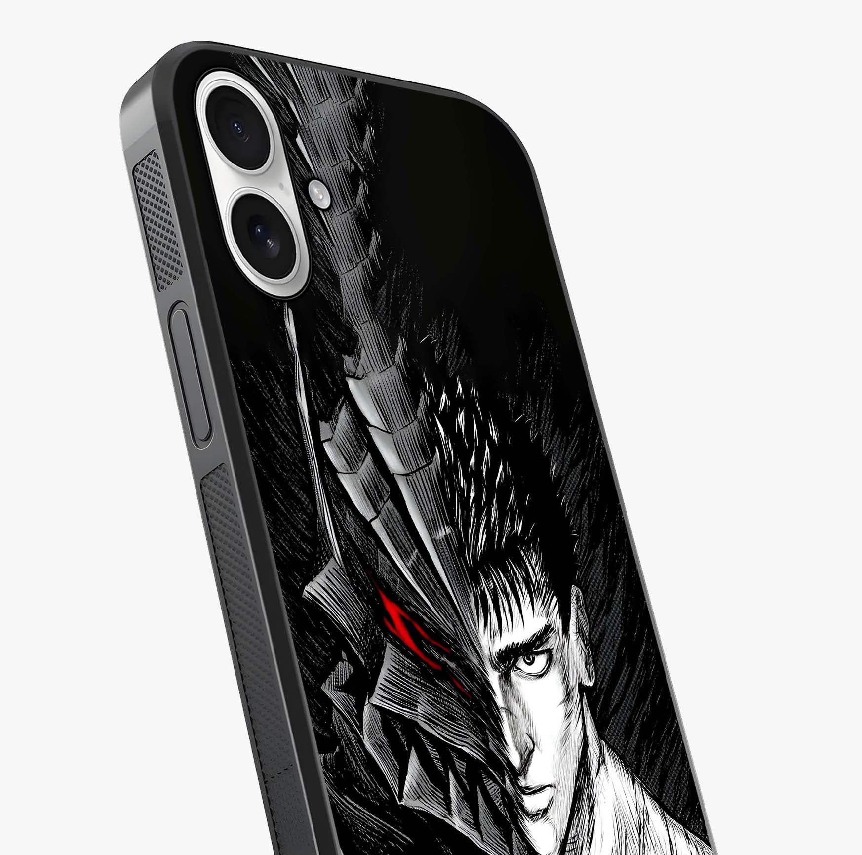 Berserker Blood Oath Glass Case captured at a warm angle highlighting gloss, texture and premium glass finish.