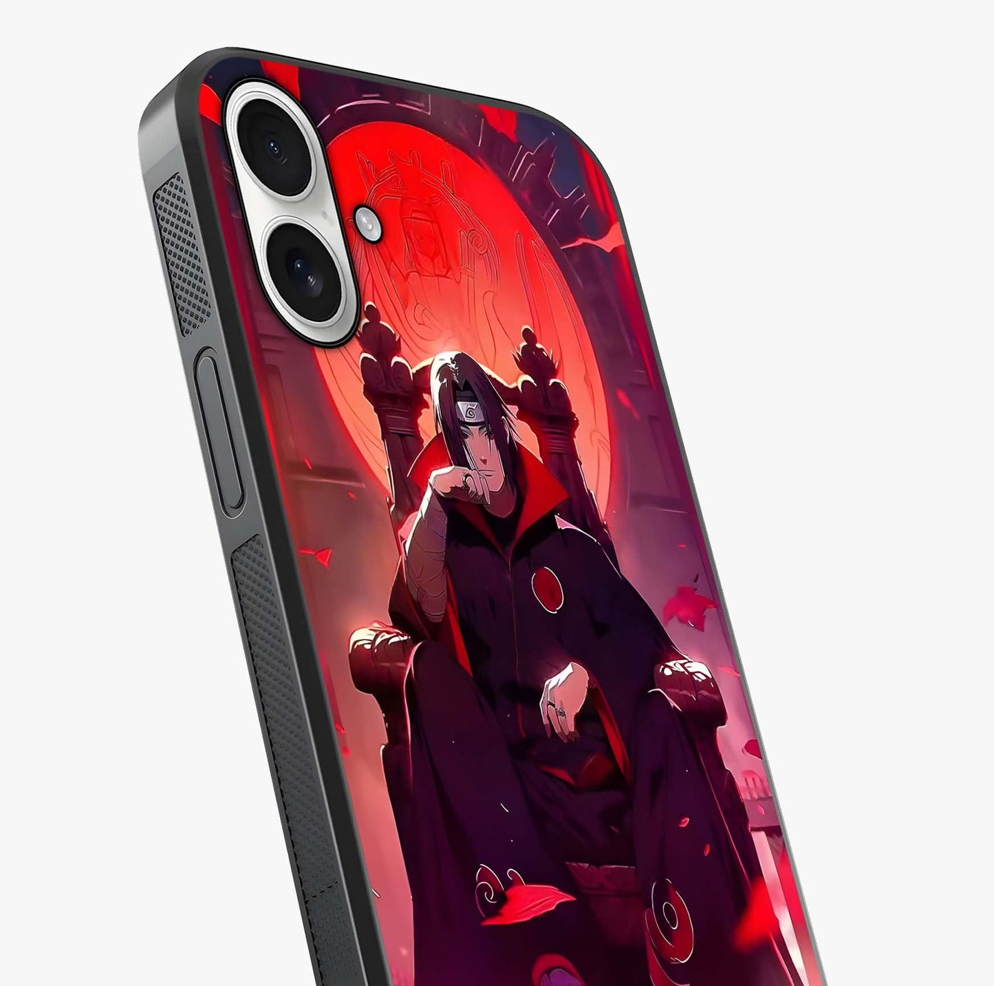 Blood Moon Sovereign Glass Case captured at a warm angle highlighting gloss, texture and premium glass finish.