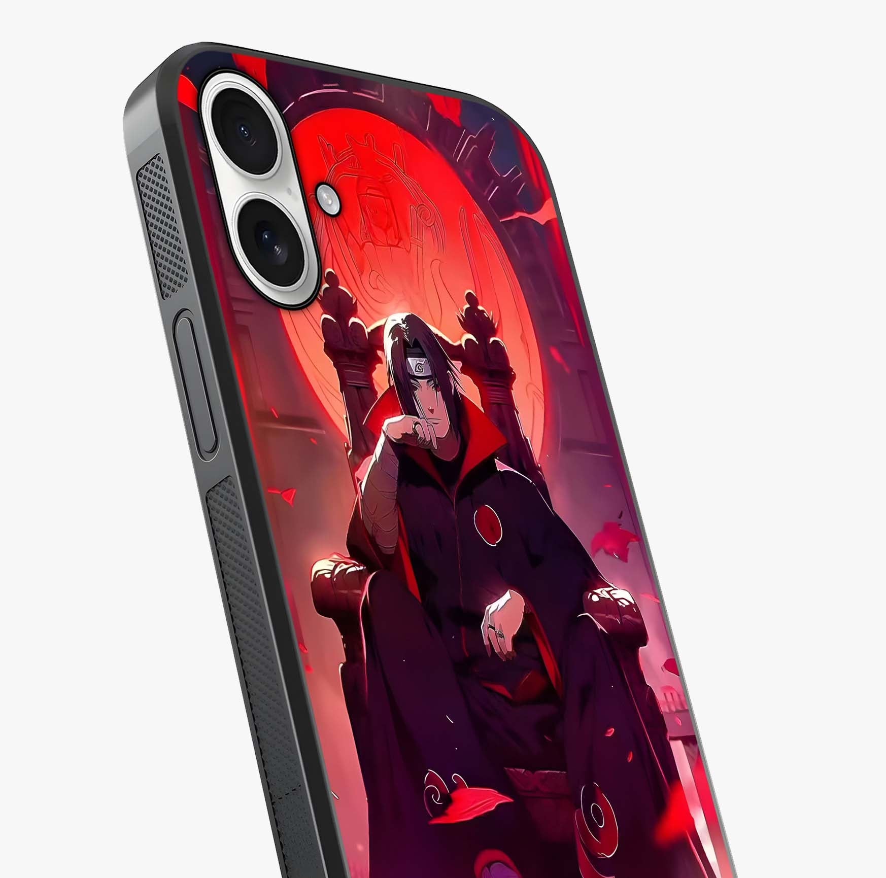 Blood Moon Sovereign Glass Case captured at a warm angle highlighting gloss, texture and premium glass finish.