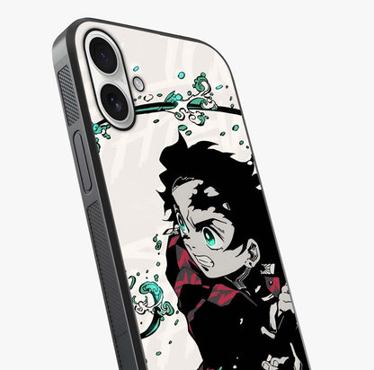 Demon Slayer Glass Case captured at a warm angle highlighting gloss, texture and premium glass finish.