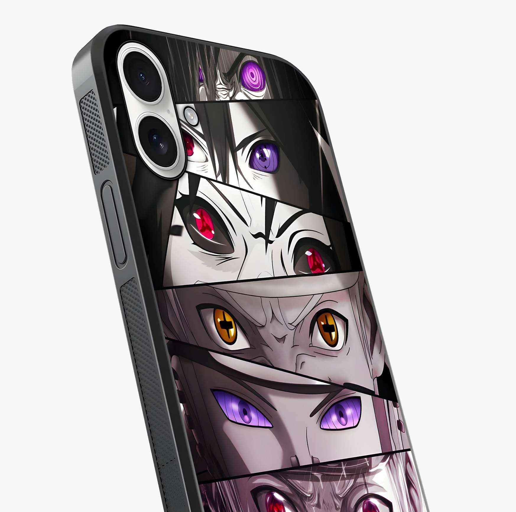 Eyes Of Destiny Glass Case captured at a warm angle highlighting gloss, texture and premium glass finish.